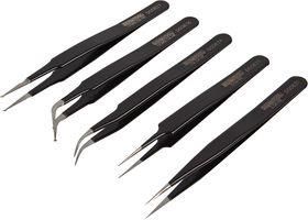 TWEEZERS SET, ESD SAFE, 5PC D00839