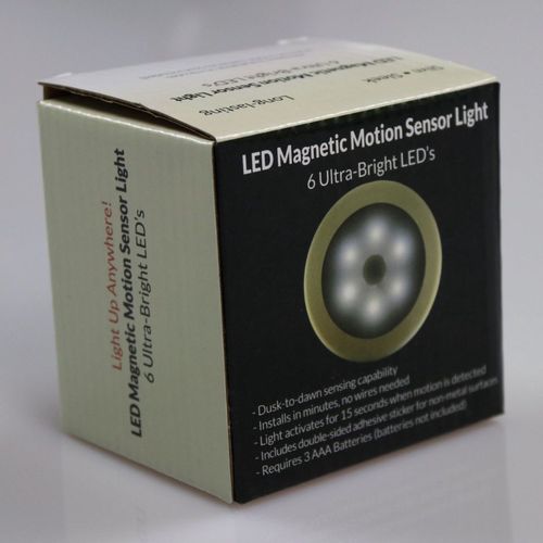LED light 3pcs with PIR motion sensor and magnetic back, powered by batteries 3 x AAA TORCH-L-PIR