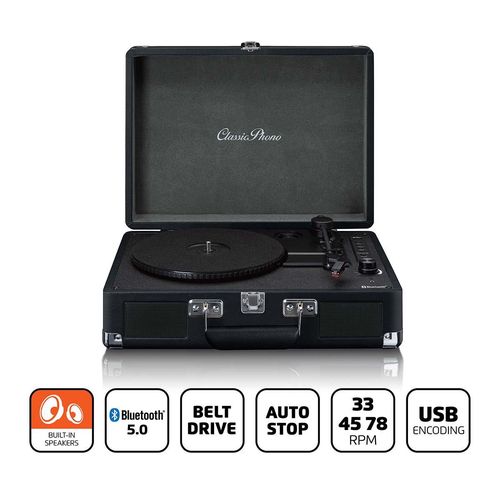 Retro Turntable BT USB play/encode Aux TT-115BK 8711902072430