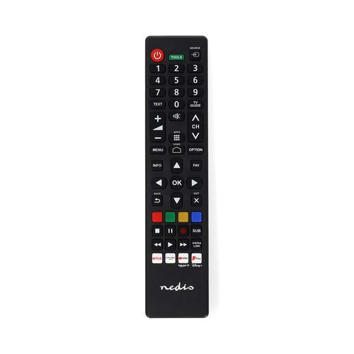 Replacement Remote Control | Suitable for: Panasonic / Sharp | Preprogrammed | 1 Device | Amazon Prime / Disney + Button / Netflix Button / Rakuten TV Button / Youtube Button | Infrared | Black TVRC45PASHBK 5412810449453