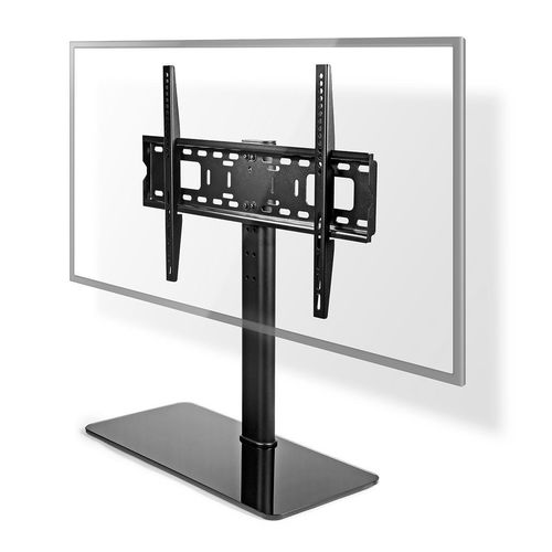 Fixed TV Desk Stand | 32 - 65 " | Maximum supported screen weight: 45 kg | Adjustable pre-fixed heights | Steel / Tempered Glass | Black TVSM2030BK 5412810269013