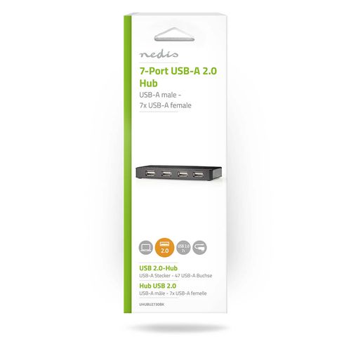 Hub USB 2.0 7-Port with Power Supply UHUBU2730BK