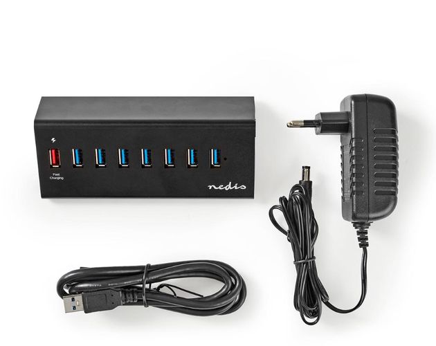 Hub USB 3.0 8-Port with Power Supply UHUBUP3810BK