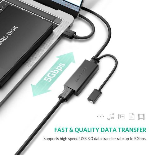 Cable extender USB3.0 10m with microUSB socket for external power US175 UGREEN UGREEN/20827 6957303828272