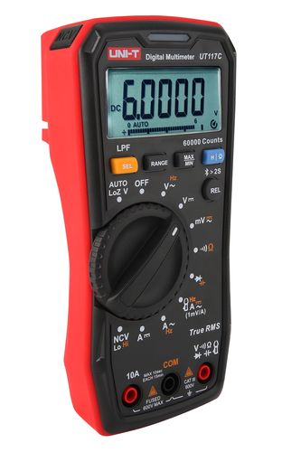 High-precision Digital Multimeter AC/DC 600V; AC/DC 10A; 50kHz; 40MΩ; 1000uF; Loz, LPF; Diode; NCV; 60000,  True RMS; BT UT117C 6935750511718