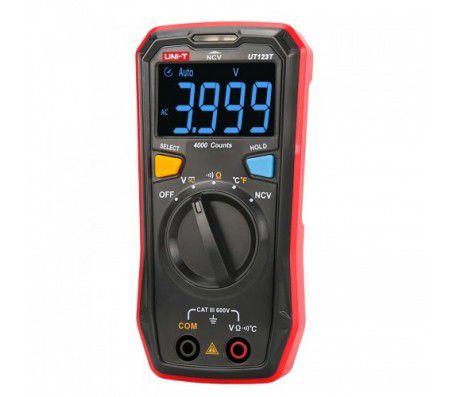 Residential Multimeter AC/DC  600V;  20MOm;  -40-300C; Continuity;  NCV UT123T