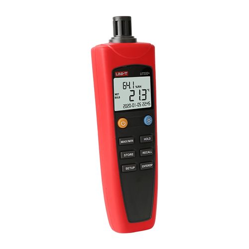 Digital Thermometer Hygrometer with Dew Point and Wet Bulb Temperature LCD Backlight Display for Industry Agriculture Meteorology UT332+ 6935750533383