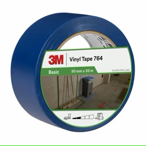 3M™ General Purpose Vinyl Tape 764, Blue, 50 mm x 33 m 70006299807