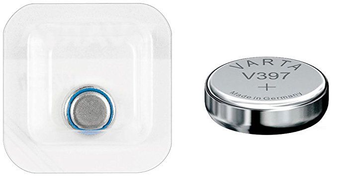 Silver Oxide Battery V397 (SR726, SR59, D397, AG2) 1.55V 23mAh VARTA V397 4008496245765; 4008496274246