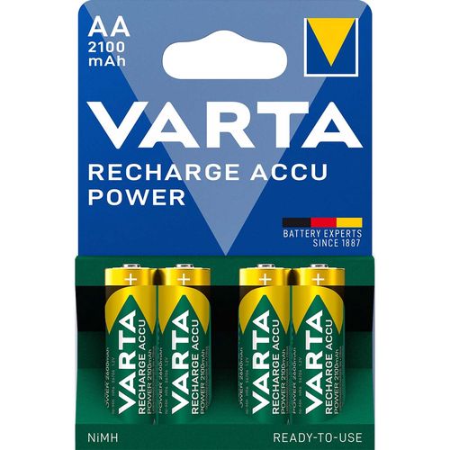 Rechargeable NiMH Battery AA 1.2 V 2100 mAh 4-Blister VARTA-56706B 4008496550692