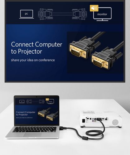 Cable VGA - VGA 3m max WUXGA (1920x1200) VG101 UGREEN UGREEN/11631 6957303876310