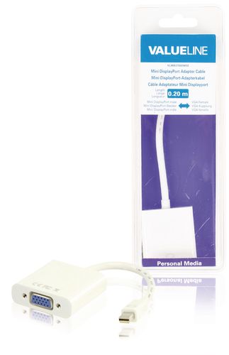 Mini DisplayPort Cable Mini DisplayPort Male - VGA Female 0.20 m White VLMB37850W02 5412810198375