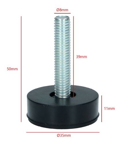 Rubber Levelling Foot M8x50mm W1-05301/A