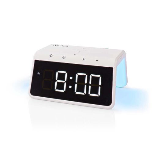 Alarm clock with wireless charging | Qi certified | 5 / 7.5 / 10 / 15 W | USB-A Male | Night Light | 2 Alarm Times | Snooze function WCACQ30WT 5412810405190