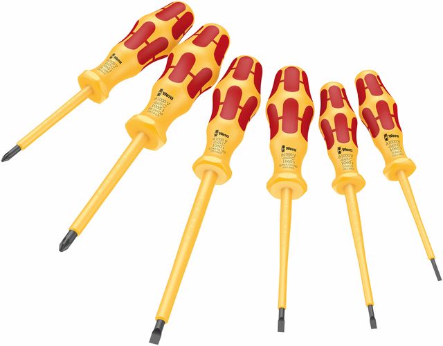 1060 i/1065 i/6 Kraftform VDE screwdriver set, 6 pcs 051576 Wera WER/051576