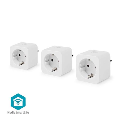 SmartLife Smart Plug | Wi-Fi | IP21 | Power meter | 3680 W | Type F (CEE 7/7) | 0 - 55 °C | Android™ / IOS | White | 3 pcs WIFIP121FWT3 5412810419340