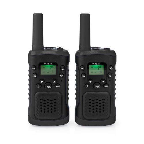 Walkie-Talkie Set | 2 Handsets | Up to 6 km | Frequency channels: 8 | PTT / VOX | up to 3 Hours | Headphone output | 2 Headsets | Black WLTK0610BK