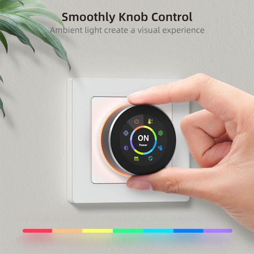 Smart thermostat for water heating floor valves control, rotary, Wi-Fi, TUYA WT20R-WH-3A-W 6976037362494
