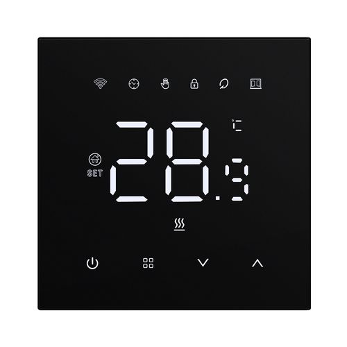 Smart thermostat for electric heating and boiler, 3A, Wi-Fi, black, TUYA / Smart Life WT410-16A-B