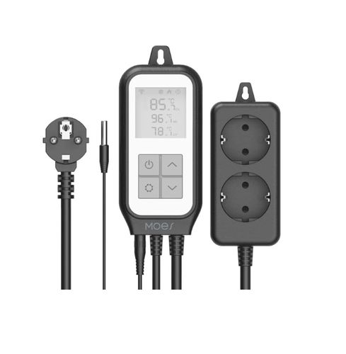 Smart temperature controller with SCHUKO socket, 230Vac, Wi-Fi, TUYA / Smart Life WTP-YC-EU2-BK-MS 6974246474021