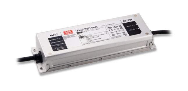 312W Constant Power Mode LED 5570-7420mA 30-56V, adjusted, IP67, MEAN WELL XLG-320-H-A