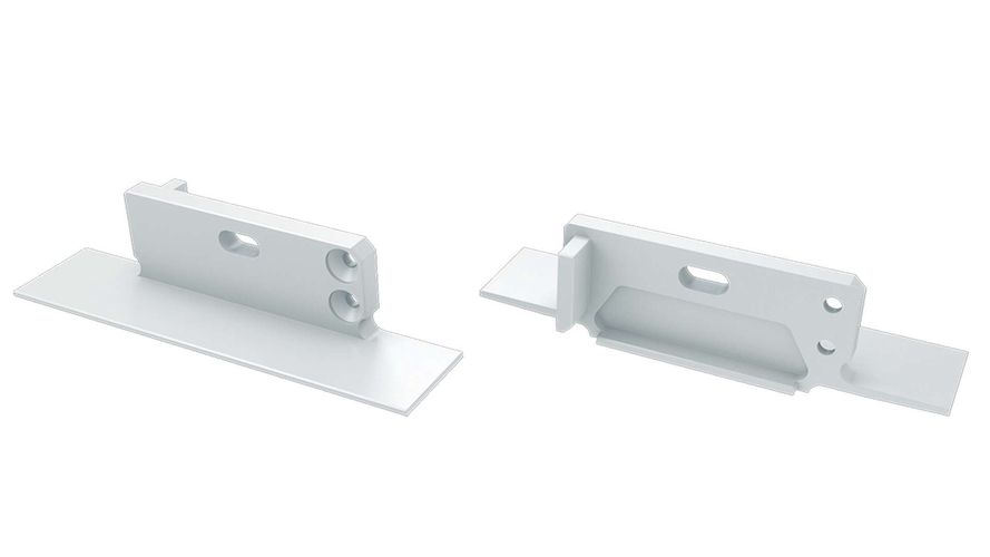 Endcap for LED profile ZATI, white, left, LUMINES PROF-ZATI-ENDCAPw-L 5903175312051