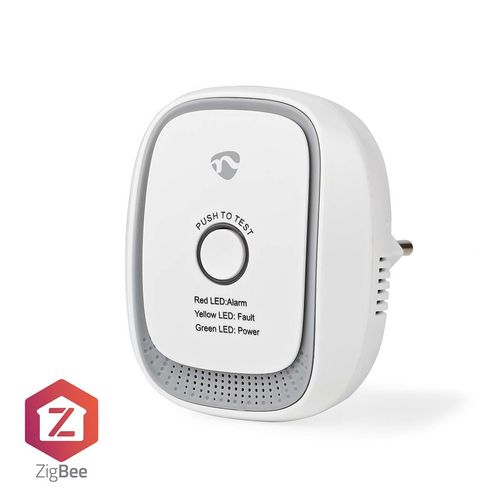 SmartLife Gas Detector | Zigbee 3.0 | Mains Powered | Sensor life cycle: 5 year | EN 50194-1:2009 | Android™ / IOS | With test button | 75 dB | White ZBDG11CWT 5412810402120