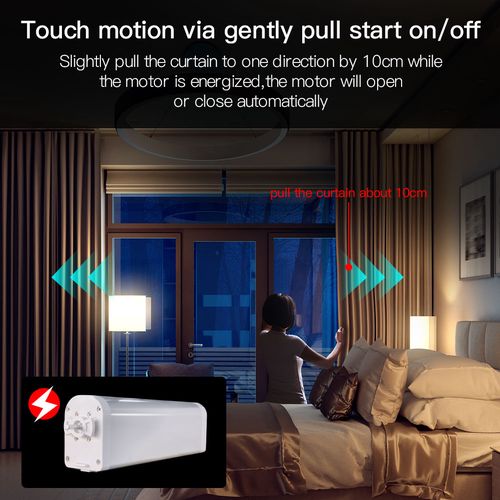 Smart curtain track set with electric motor, up to 4.2m with remote, ZigBee TUYA ZC-PJ420-EU-EN