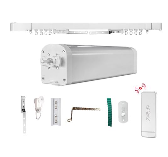 Smart curtain track set with electric motor, up to 4.2m with remote, ZigBee TUYA ZC-PJ420-EU-EN