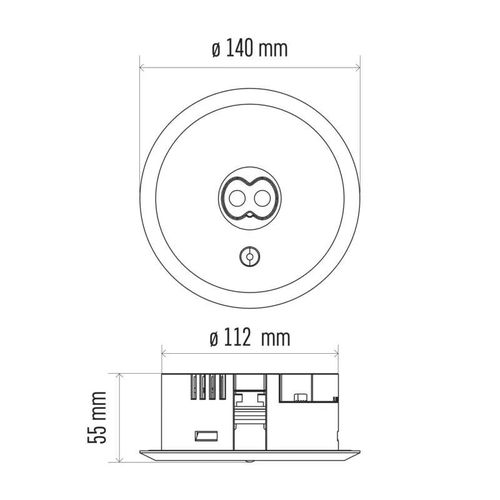 Emergency downlight 230V 3W 240lm 3h IP20 recessed, EMOS ZN1310 8592920091081