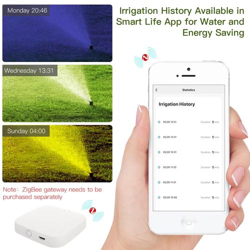 Smart irrigation valve, ZigBee TUYA MQTT ZWV-YC-EU-GY-MS 6974246472003