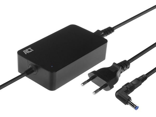 Notebook charger for notebooks up to 15,6", 65W,  Slim model, 8 tips ACTAC2055 8716065489828; 8716065489828