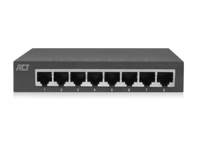 10/100/1000 Mbps networking switch 8 ports - metal design ACTAC4418 8716065518474; 8716065518474