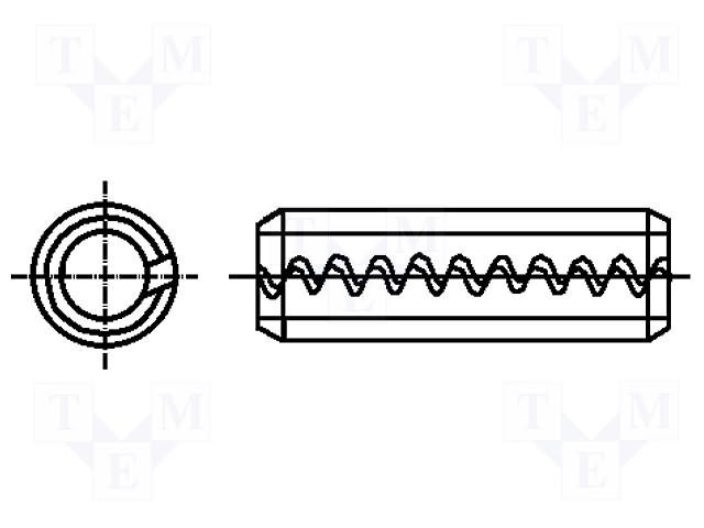 Springy stud; spring steel; BN 879; Ø: 3mm; L: 10mm BOSSARD B3X10/BN879