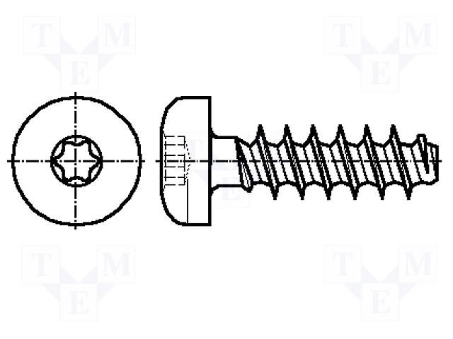 Screw; for plastic; 3x12; Head: cheese head; Torx® PLUS; 10IP; zinc BOSSARD B3X12/BN13265