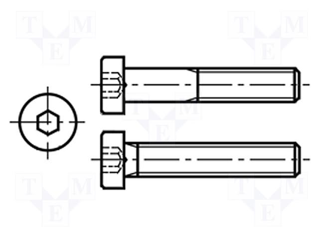Screw; M6x14; 1; Head: cheese head; hex key; HEX 4mm; steel; zinc BOSSARD B6X14/BN17