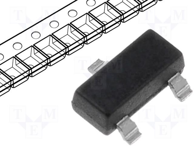 Transistor: NPN; bipolar; Darlington; 30V; 1.2A; 0.35W ONSEMI BCV27