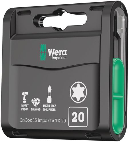 Bit-Box 15 Impaktor TX, 15 x TX 20x25, Wera 05057772001