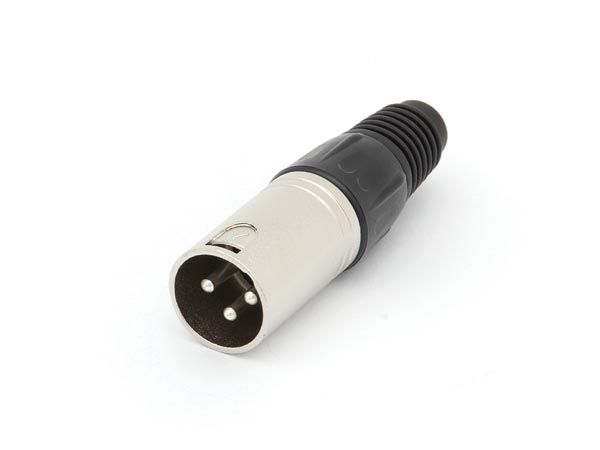 3P MALE XLR PLUG - NICKEL CA095 5410329218379; 5410329486686; 5410329515836