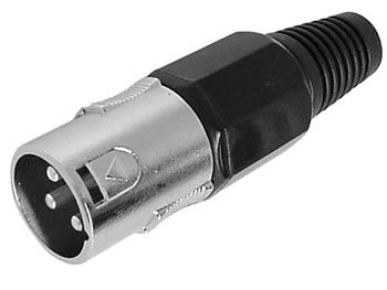 3P MALE XLR PLUG - NICKEL - BLACK CA101B 5410329236762; 5410329297282; 5410329515874