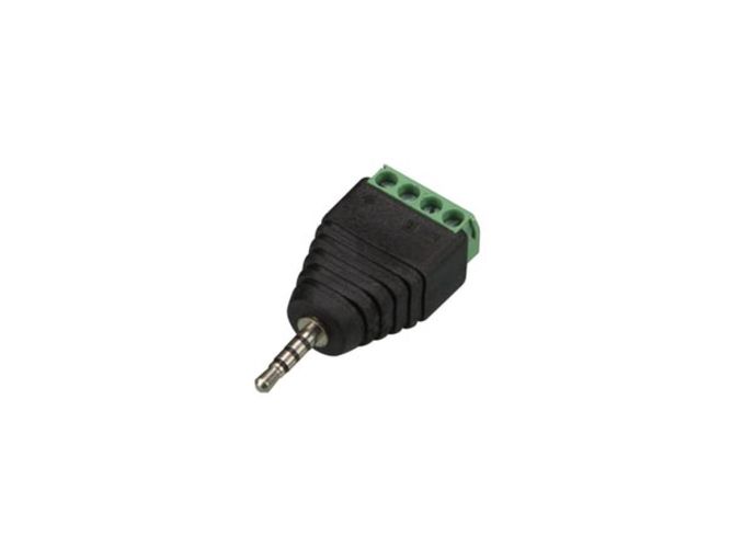 2.5 mm STEREO PLUG TO 4P SCREW TERMINAL (5 pcs) CD028 5410329571887; 5410329579203; 5410329579210
