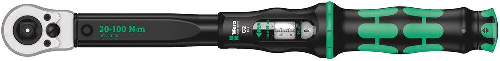 Click-Torque C 2 Push R/L adjustable torque wrench for clockwise and anti-clockwise torque-control, 20-100 Nm, 1/2"x20-100, Wera 05075625001
