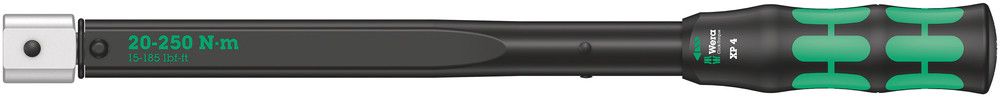 Click-Torque XP 4 pre-set adjustable torque wrench for insert tools, 20-250 Nm, 20 Nm, 14x18x20.0x20-250, Wera 05075673010
