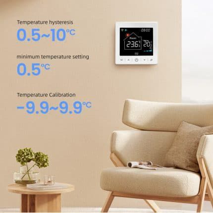 Smart, portable thermostat for boiler or thermo valves, Wi-fi TUYA + RF WT-298-WIFI-RF
