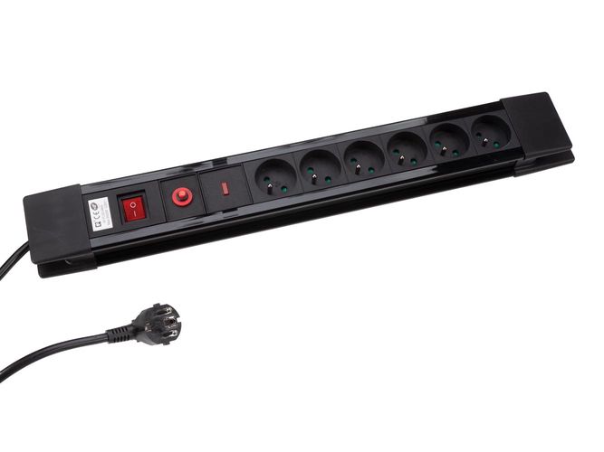 6-WAY SOCKET-OUTLET WITH OVERLOAD & SURGE PROTECTION- FRENCH SOCKET EBP06SN 5410329708108