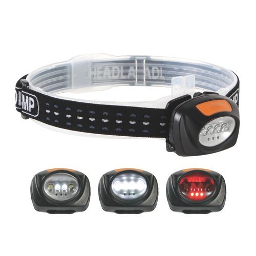 2-in-1 LED HEADLAMP WITH 4 WHITE AND 3 RED LEDs EHL11N 5410329685652
