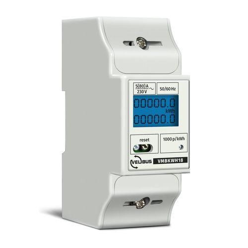 SINGLE PHASE - DUAL MODULE DIN RAIL MOUNT kWh METER - FOR PROFESSIONAL USE EMDIN02 5410329480325; 5410329569822