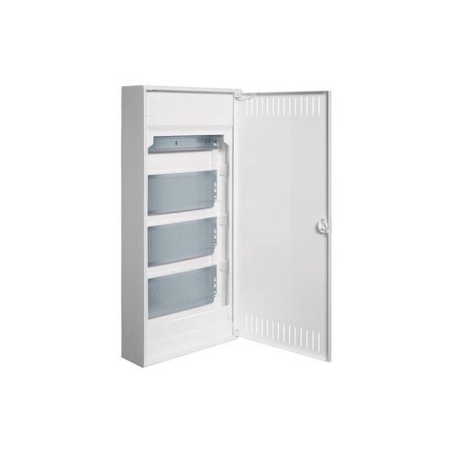 Hager 36 mod. multimedia panel with metal door VOLTA VA36NWB HVA36NWB