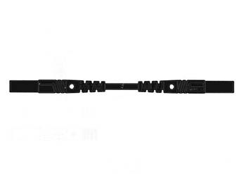 CONTACT PROTECTED INJECTION-MOULDED MEASURING LEAD 4mm 25cm / BLACK (MLB/GG-SH 25/1) HM0401S25 4002044185497