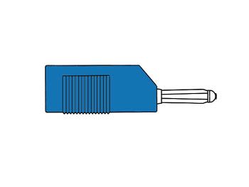 MATING CONNECTOR 4mm WITH LONGITUDINAL OR TRANSVERSE CABLE MOUNTING, WITH SCREW / BLUE (BSB 20K) HM1420 5410329308155; 5410329308155